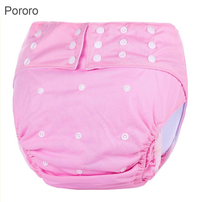 1 satz Erwachsene Windel Tasche Atmungs Mittleren verändert Ältere Klebrig Schnalle dicht Frauen Waschbar Rosa Tuch Windel XXL Größe d50