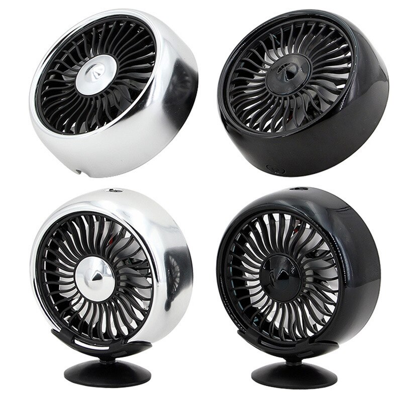 12V Elektrische Auto Ventilator 360 Graden Draaibaar 2 Speed Dual Hoofd Auto Auto Koeling Air Circulatiepomp Fan Voor Van suv Rv Boot Auto