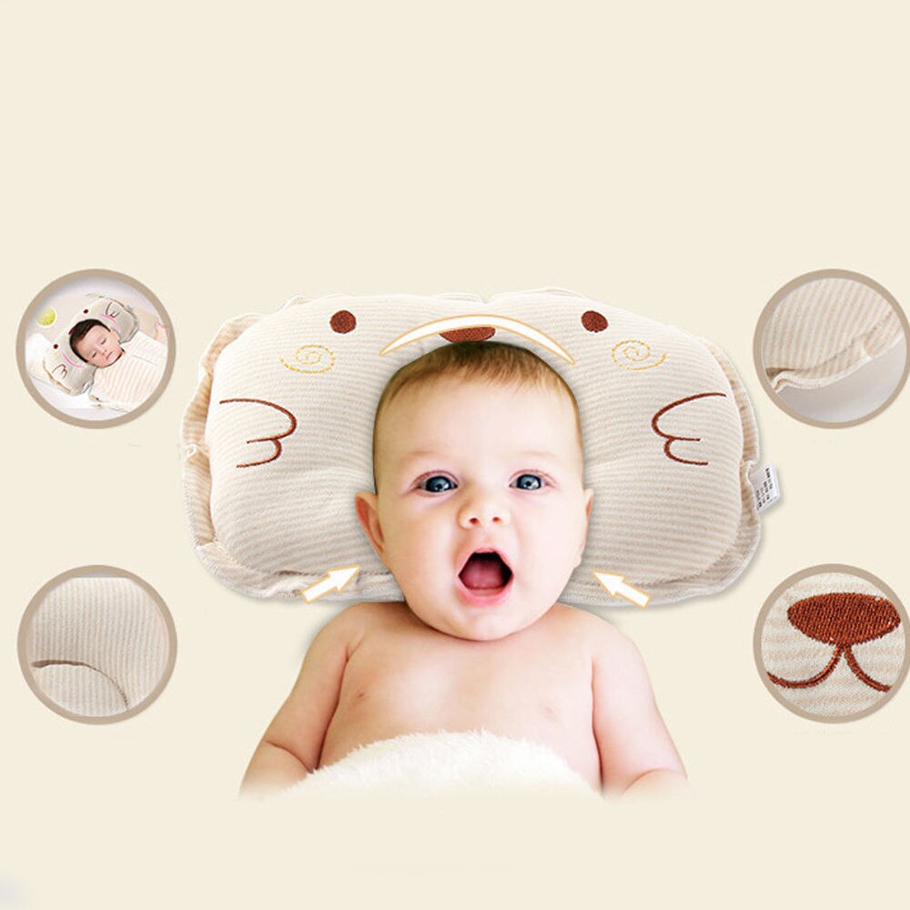 Nyeste nyfødte barn baby baby anti-roll sovepude baby positioner forhindrer flad hovedpude dejlige søde puder