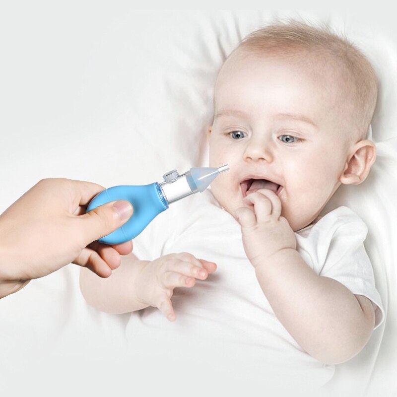 1 stk baby næse renere anti-reflux silikone aftagelig baby nasal aspirator manuel tryk stil spædbarn rene forsyninger