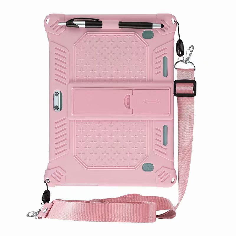 Nettbrettcovber universaletui 10 10.1 tommer for anry  x20 rs10 rs20 silikonbeskyttelsesdeksel + penn+stropp: Rosa
