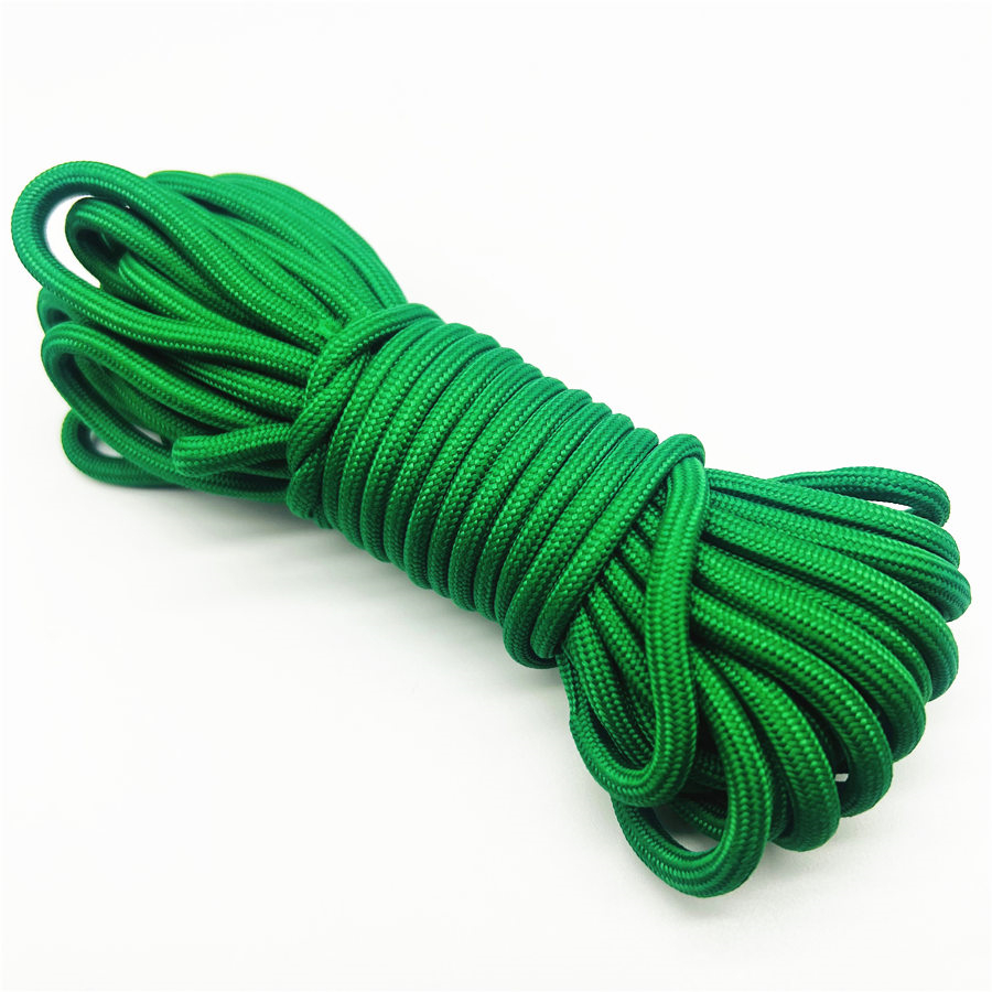 1 pièces 5yards 6mm Paracord Parachute cordon lanière tente corde Guyline Mil Spec Type pour randonnée Camping: Multi-couleur
