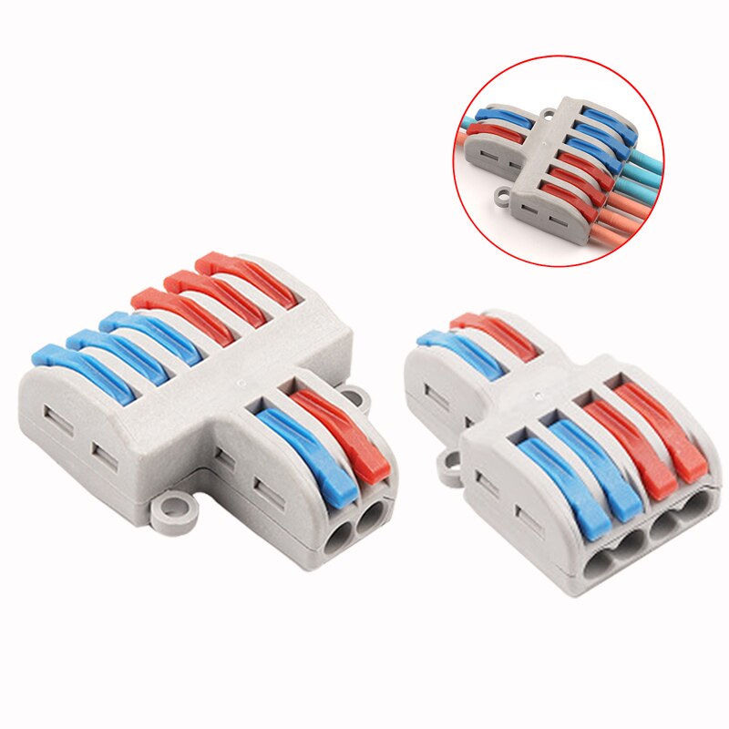 5pcs/Lot SPL-42/62 Mini Fast Wire Connector Universal Wiring Cable Connector Push-in Conductor Terminal Block DIY