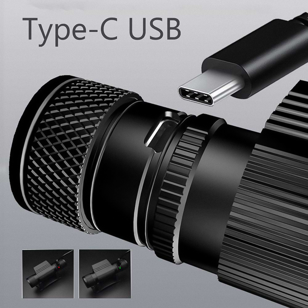 Nyeste type-c usb led pandelampe fiskeri 18650 pandelampe lommelygte jagt pandelampe camping pandelampe lommelygte pandelampe