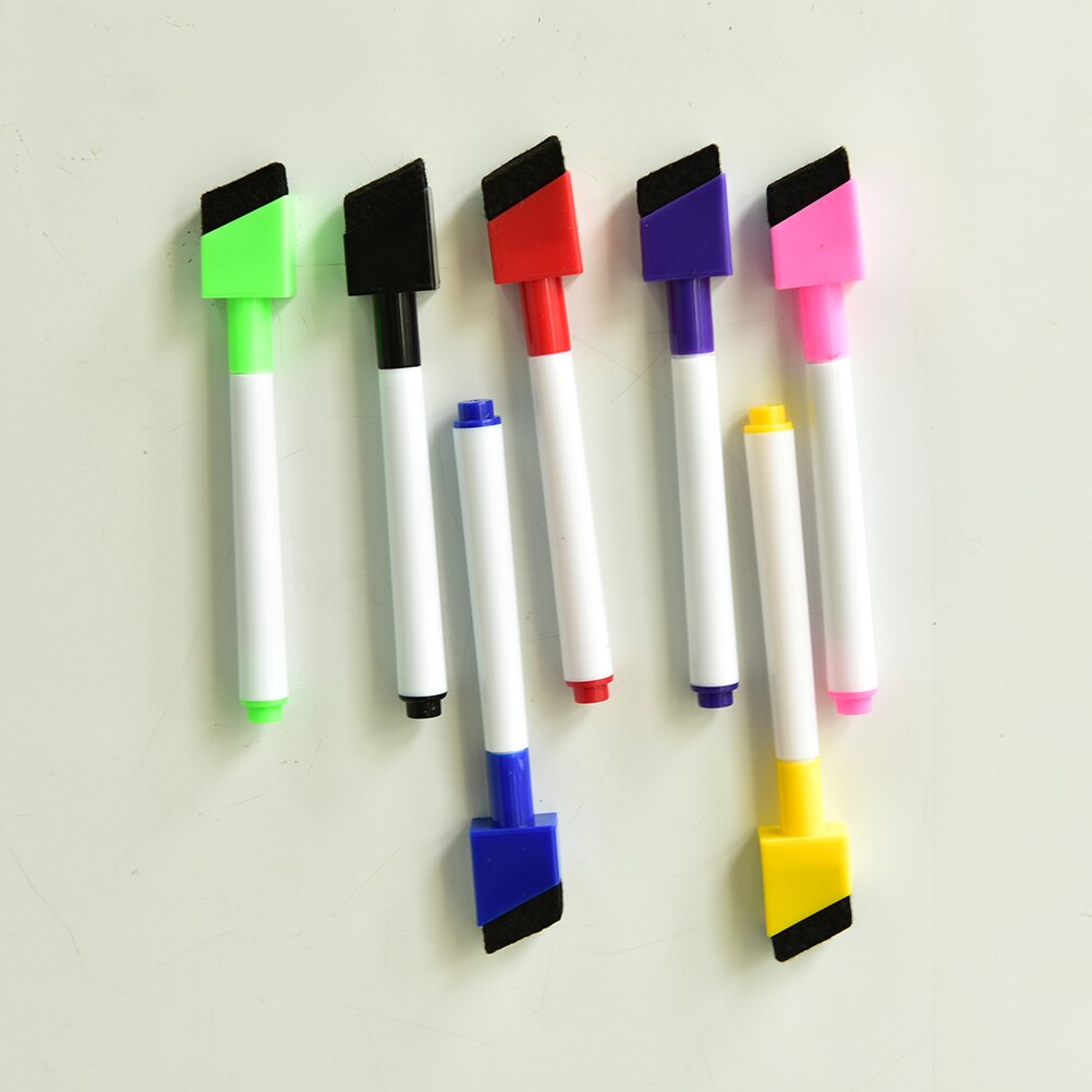 5 Stks/partij Magnetische Whiteboard Pen Uitwisbare Droog White Board Markers Magneet Ingebouwde Gum Kantoor Schoolbenodigdheden Willekeurig