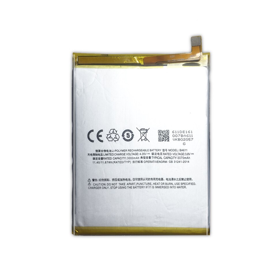 Batterie originale Kikiss pour MEIZU BA611 pour Batteries de batterie de téléphone portable Meizu M5 /M611H/M611 M série 5