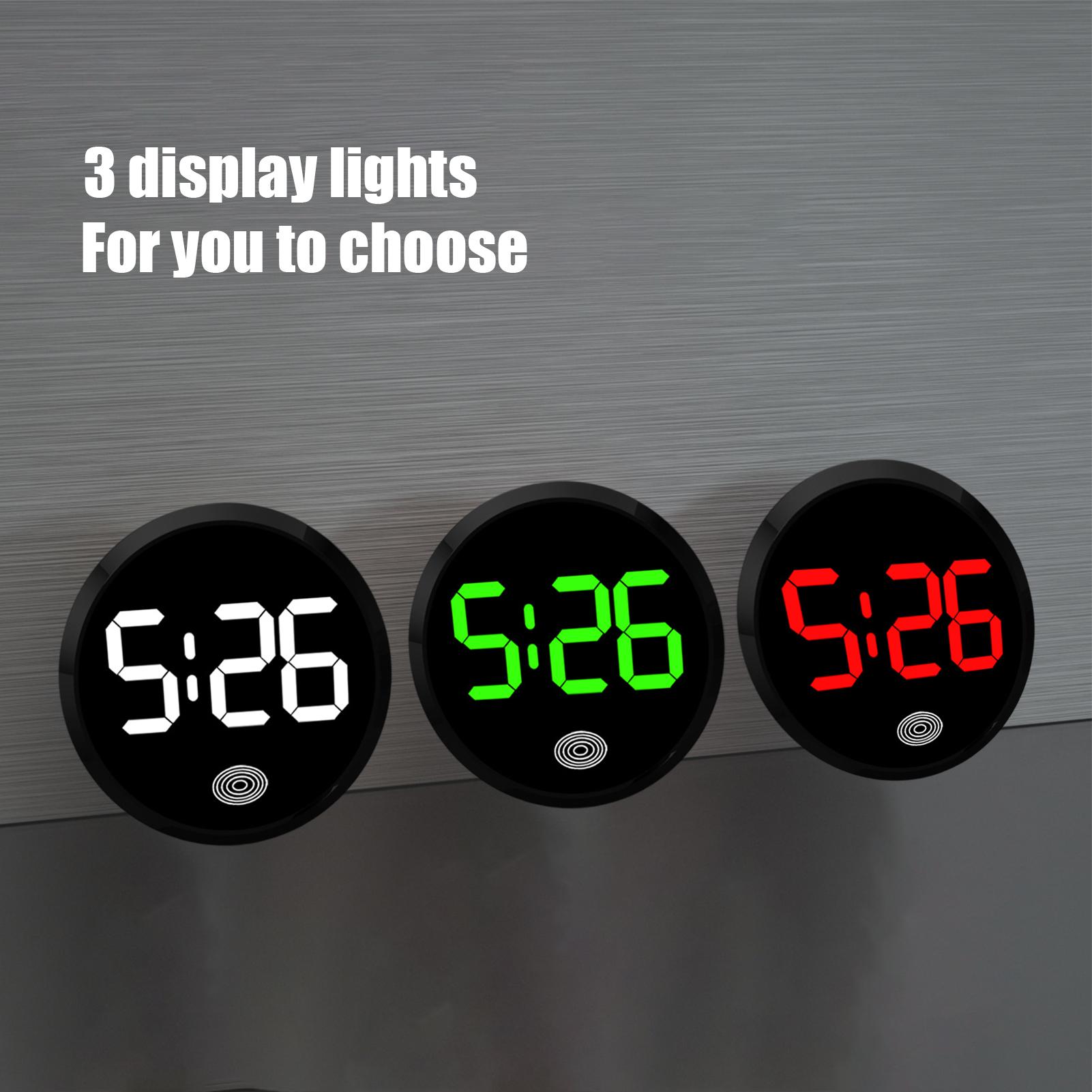 Zegar samochodowy okrągły, cyfrowy zegar samochodowy z podświetleniem doprowadziło, zegarek samochodowy na wycieczki drogowe, długie podróże, mini zegarek cyfrowy.