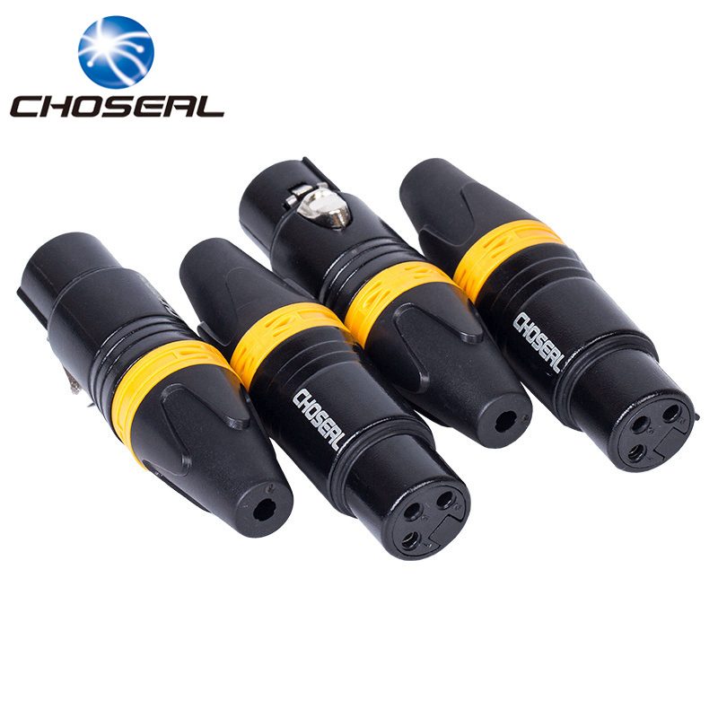 Choseal QD2002B XLR FEMALE 3 Pin Audio Mikrofon Kabel Stecker 4Pcs DIY Solder Typ Metall Material Audio Signal Stecker