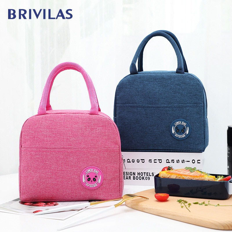 Brivilas cation – sac à lunch pour femmes, portable, étanche, fermeture éclair, boîte à déjeuner pour étudiant, sac isotherme pour bureau, pique-nique à l'école, à la