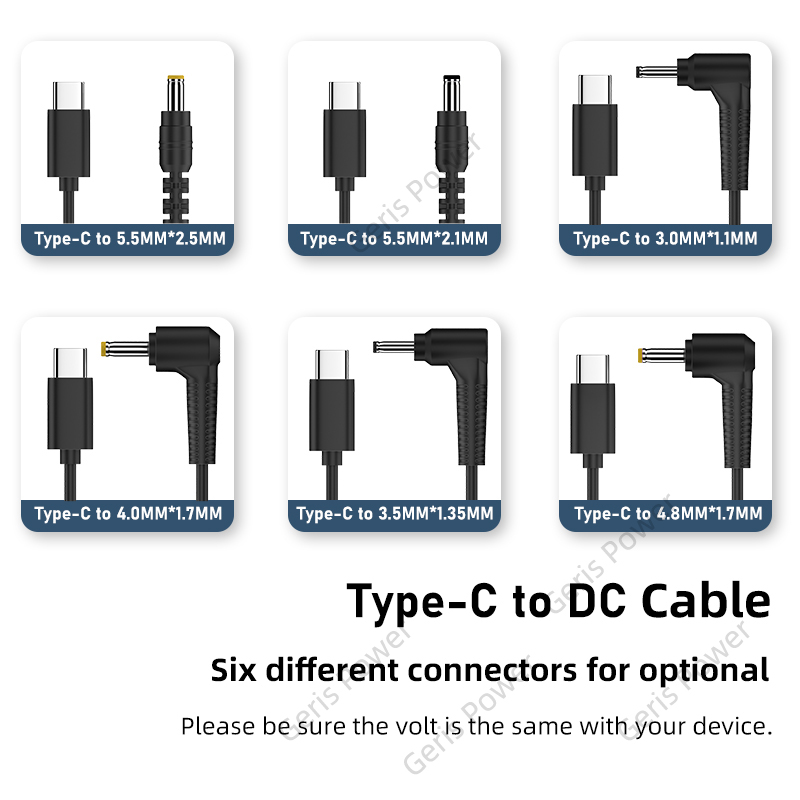 Universal- USB Typ C PD Adapter kabel 9V 12V 15V DC 5,5x2,1mm 4,0x1,7mm 3,0x1,1mm Netz kabel für Router Mini Fan Lautsprecher