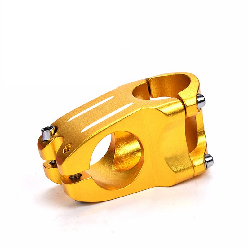 31.8 regulowana kierownica rowerowa pionowa kierownica ze stopu aluminium pionowy krótki podnośnik kierownicy naprawiono koło rowerowe kierownicy: złoty