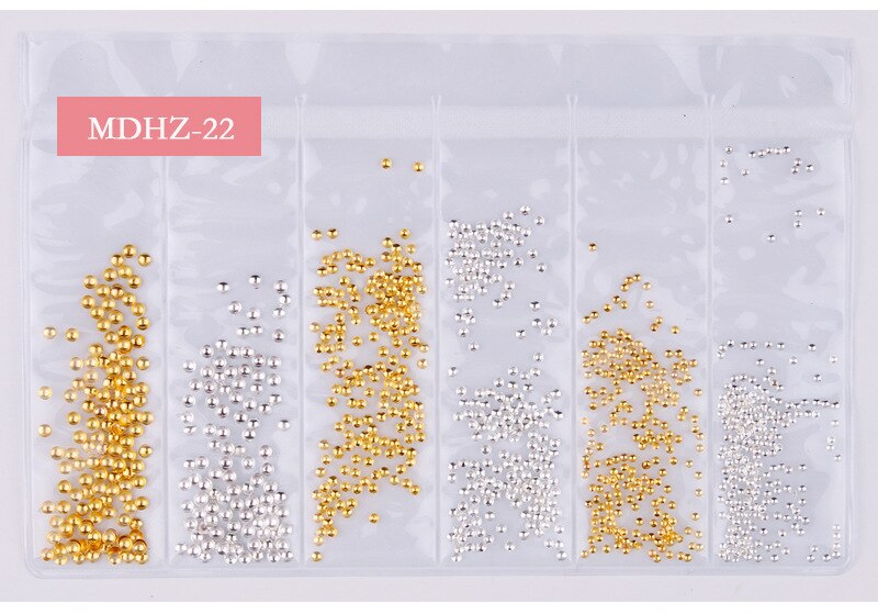 CHNRMJL 6 Entwürfe/Pack Ultra-dünne Hohl Legierung Nagel Niet Dekorationen Schmuck DIY UV Gel NäGel Kunst Polnischen zubehör Manikübetreffend: 22