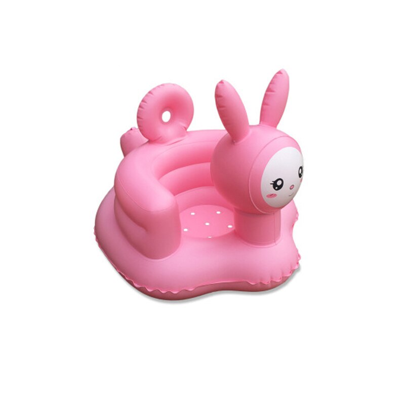 Kids Baby Seat Opblaasbare Stoel Sofa Bad Stoelen Dining Kinderwagen Roze Groen Pvc Zuigeling Draagbare Play Game Mat Banken Leren kruk: Rabbit