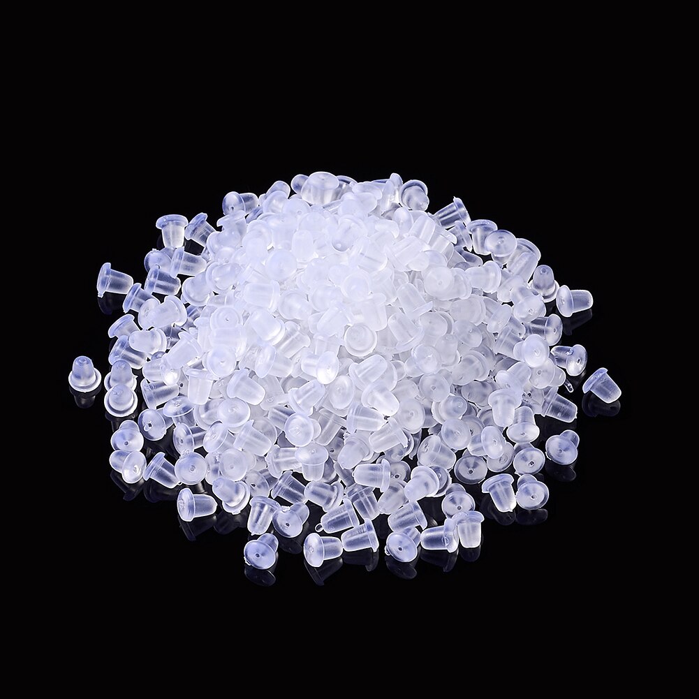 450Pcs 3/5Mm Clear Plastic Earring Back Haken Stoppers Oor Bericht Nuts Bevindingen Accessoires Voor Sieraden Maken stud Oorbellen Diy: about 500pcs 5x5mm