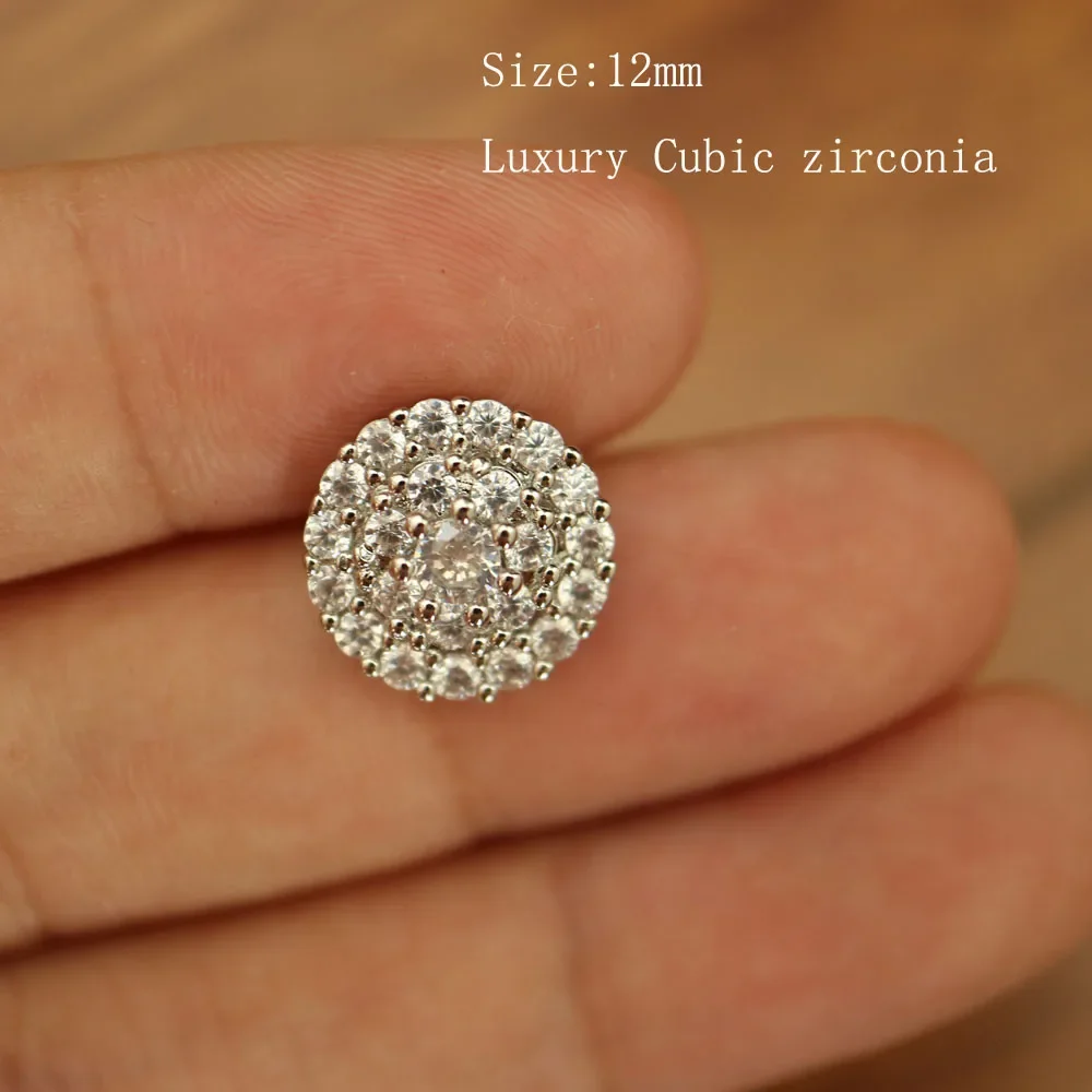 5pc Luxury Crystal buttons for clothing Cubic zirconia button for coat Decorative CZ sewing buttons for suits cardigan: NICKEL