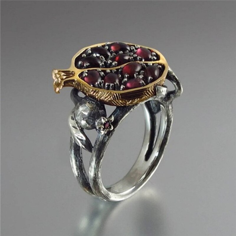 FDLK Vintage Bohemian Gold Bird's Nest Ring Opal Crystal Bird Egg Wedding Rings for Women Boho Gothic Jewelry