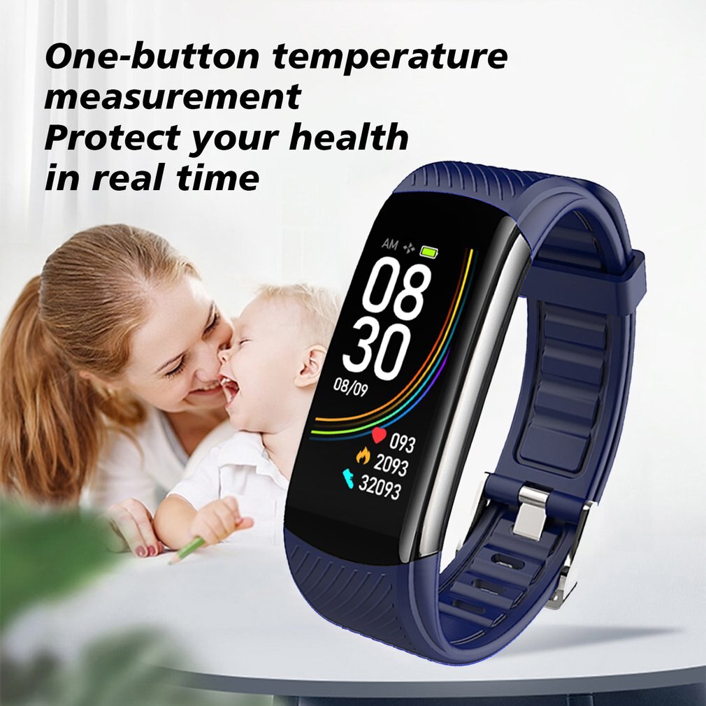 C6T Body Temperature Bracelet Watch Information Push Sleep Exercise Step Smart Bracelet Waterproof Female Bracelet