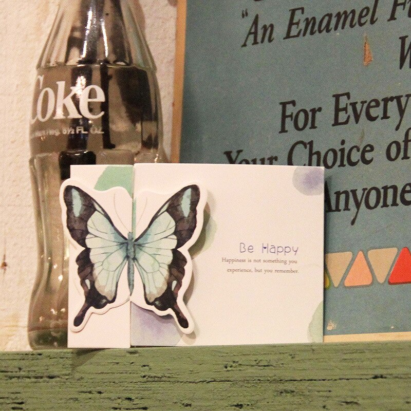 5 uds mariposa tridimensional exquisita Mini tarjeta de felicitación del Día de la madre lindo feliz tarjeta creativa del Día de San Valentín