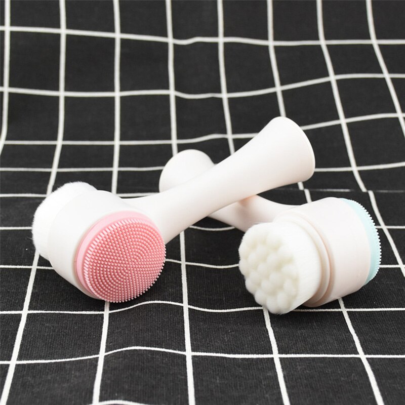 Dubbelzijdige wavelet point 3d gezichtsborstel reinigingsborstel handmatige reiniging make-upborstel