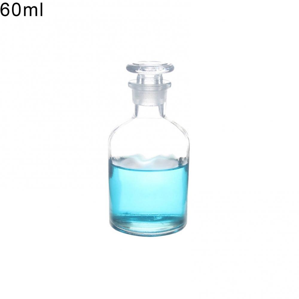 30/60/125/250/500ml Clear Portable Glass Jar Reagent Bottle Storage Container: 60ml