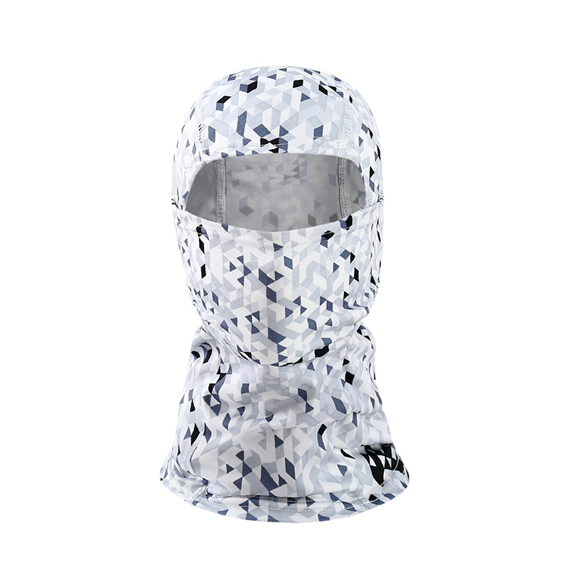 Pasamontañas de camuflaje máscara facial completa esquí bicicleta ciclismo caza cubierta para la cabeza bufanda Blaclava gorra Bandanas hombres: Marfíl