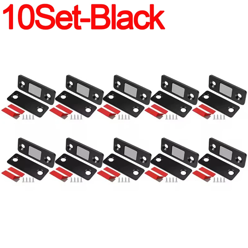 20/1Set Onzichtbare Magneten Kast Vangsten Sterke Magnetische Deurstopper Patch Lijm Meubels Lade Raam Deurdranger Klink: green