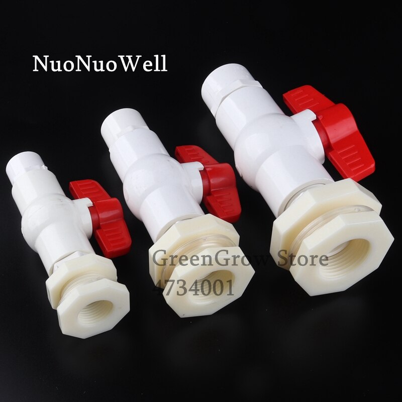 1pc 20 25 32mm 1/2"~1" PVC Water Tank Connectors Aquarium Fish Tank Drainage Intake/Drain Composite Joint ABS Connector DIY Tool