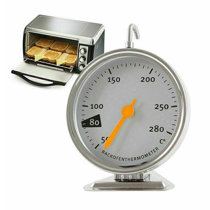 Stainless Steel Baking Oven Thermometer Kitchen Food Cooking 50-280℃ Thermomet With Timer Probe Cooking kitchen accessories