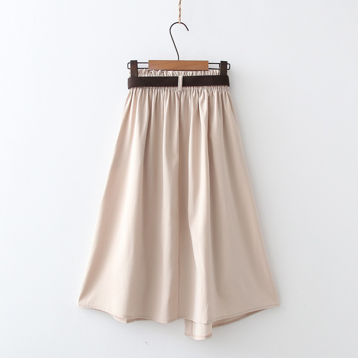 H.sa Preppy Style Girls Women Spring Summer Solid Black Split High Waist Tunic Long A-Line Skirts jupe longue femme