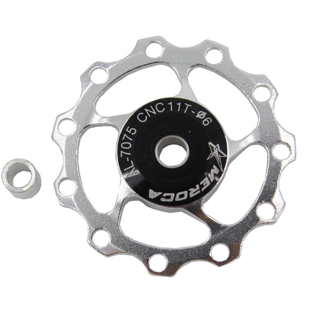 11T/13T Aluminium Mtb Mountainbike Fiets Achterderailleur Pulley Jockey Wiel Racefiets Gids Roller voor 7/8/9/10 Speed: 11T silver