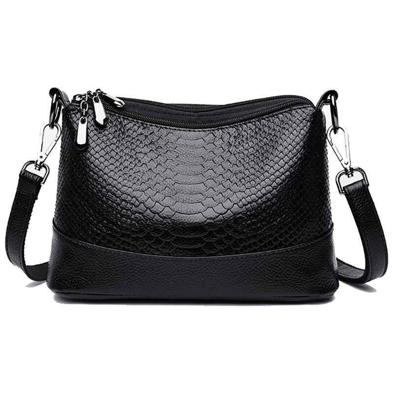 Women's Shoulder Bag Small Crocodile pattern Mother's Messenger Bags Lady Handbag Simple Female Crossbody Bag Black: Black