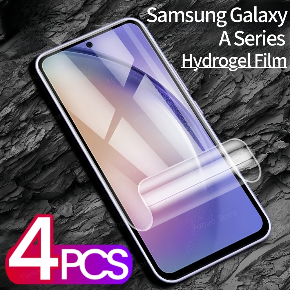 4PCS Hydrogel Film For Samsung Galaxy A55 A53 A35 A15 A33 A52 A54 5G Soft Front Film On Screen Protector Samsung A55