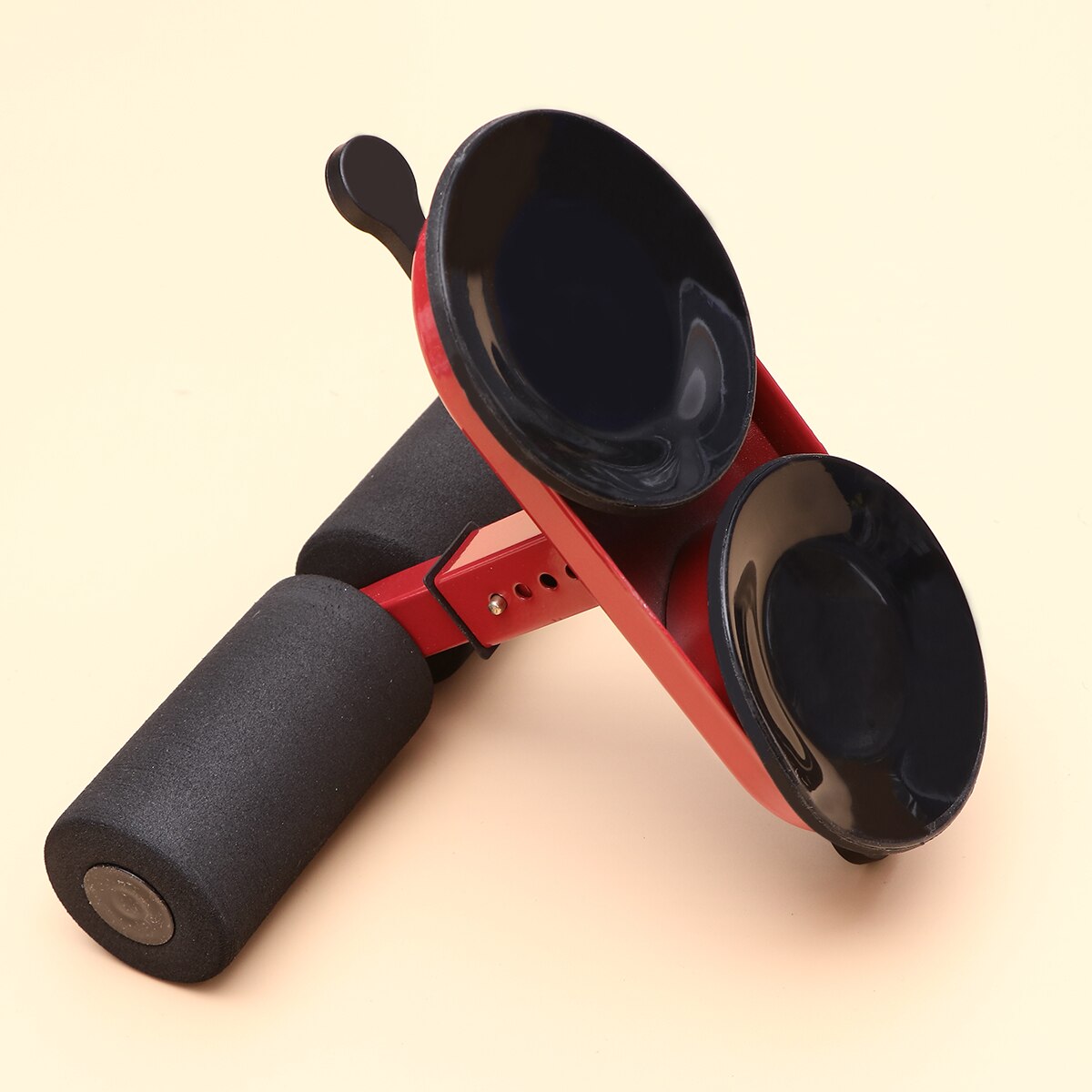 Máquina abdominal crunches ajuda sutorial cintura feminina de redução de gordura do agregado familiar fitness barriga rolo equipamentos (vermelho)