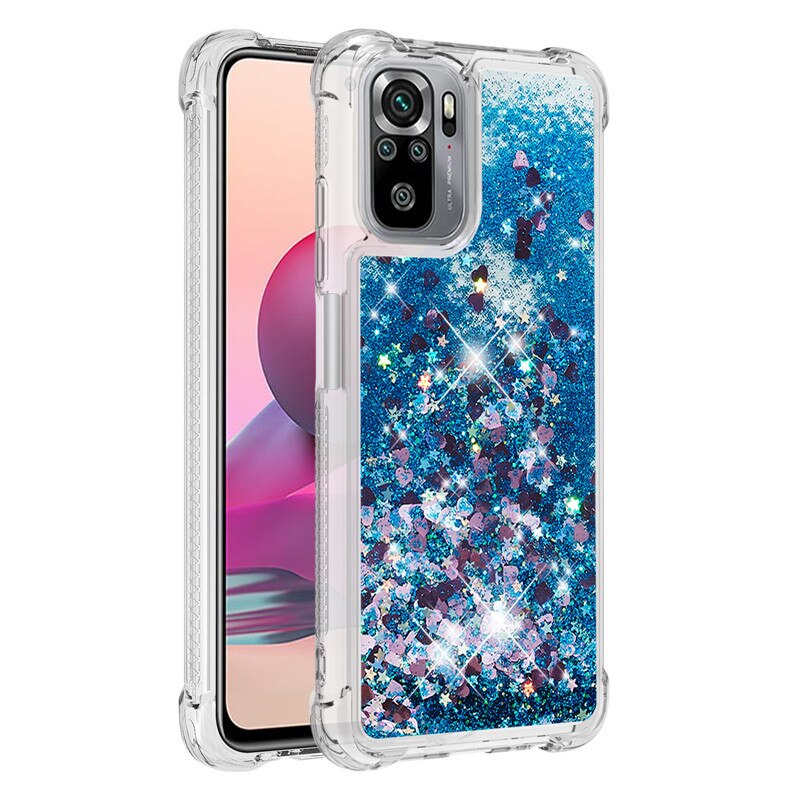 Dla Redmi uwaga 10 S przypadku mody Quicksand Glitter ciecz skrzynka dla Xiaomi Redmi uwaga 10 S telefon pokrywa Redmi Note10s 10 S Coque: Redmi Note 10 4G / B2