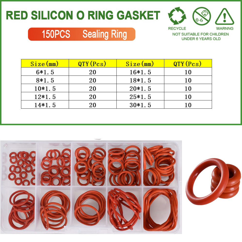 Silikon O-Ring Dichtung Kaffeemaschine VMQ Ölbeständig Hochtemperatur Silica Gel O Ring Dichtung Unterlegscheibe Schwarz Rot CS1-CS4: Pink