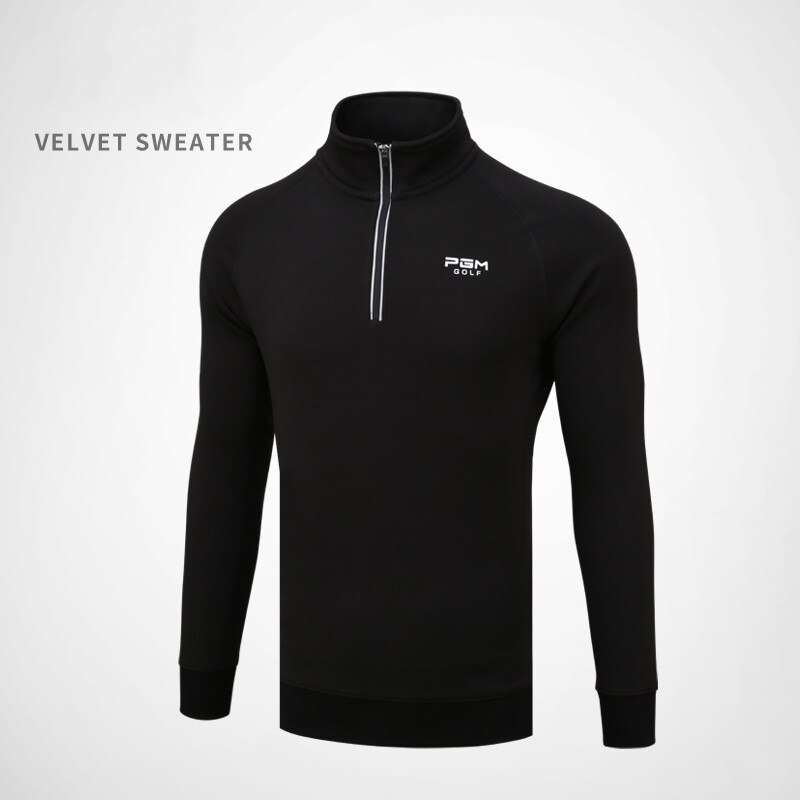 Hommes Golf manches longues chemise épaississement doublure garder au col montant T-shirt