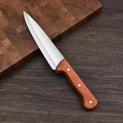 4pc Kitchen Knives Set Butcher Knife for Fish Fruit Vegetable Chef Knife Stainless Steel Boning Knife Meat Cleaver Utility Knife: 7inch Meat Cleaver