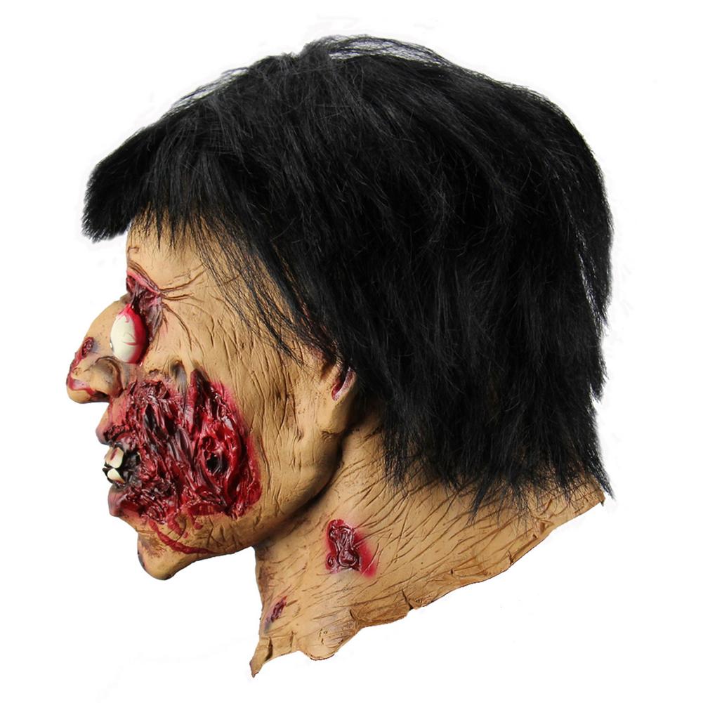 Headgear Halloween Scary Mask Face Cover Anonymous Masks Halloween Horror Latex Eye-Blasting Horror Props Coaplay Headware: Default Title