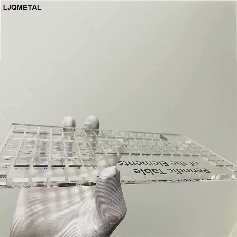 Periodic Table of Elements Container, Transparent Acrylic Box, Each Grid Can Accommodate 10mm Cube