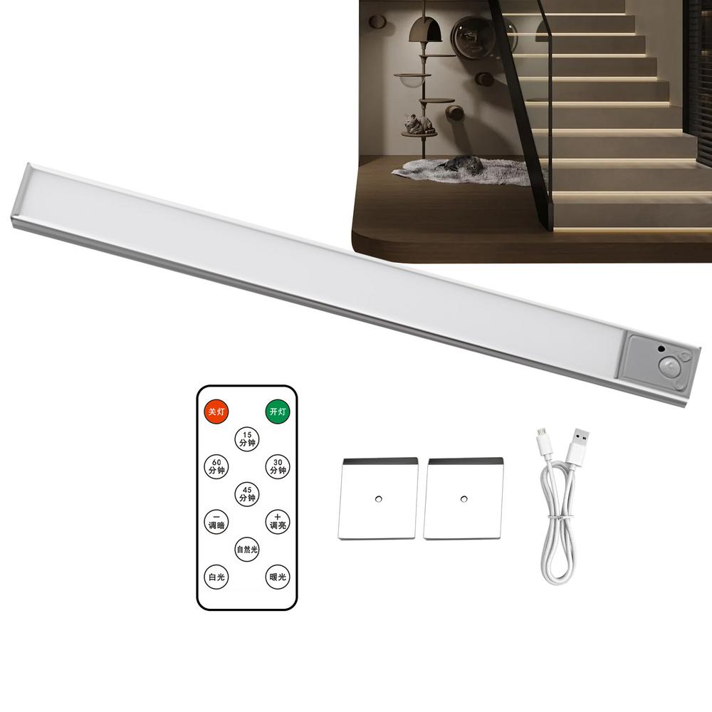 Led-onderkastverlichting, intelligente onderkastverlichting, usb-oplaadbare bewegingssensor, kastverlichting, magnetische lichtbalk voor: Paars