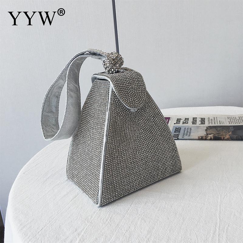 Women Glitter Purse Handbag Female Evening Wedding Party Handbags With Rhinstone Bolsa Feminina