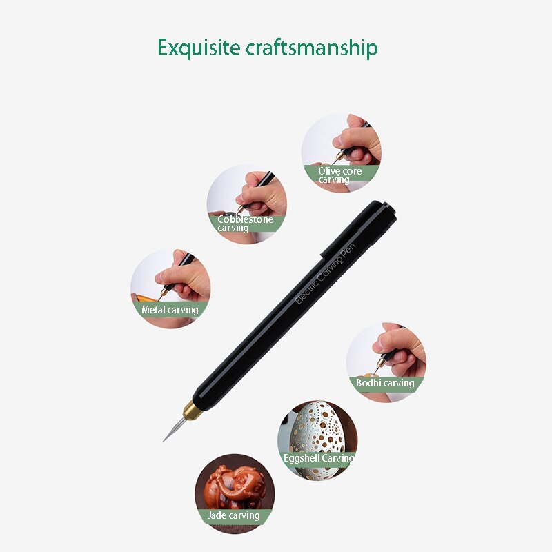 Portable Mini Cordless Electric Engraving Pen Rechargeable Engraver Engraving Machine Carving Tool for Wood Metal Stone