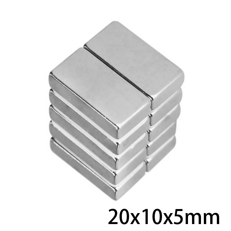 5 ~ 50 Stuks 20X10X5 Mm Krachtige Quadrate Magnetische Permanente Magneet 20X10X5mm Super Krachtige Magneet Neodymium Magneten 20*10*5 Mm