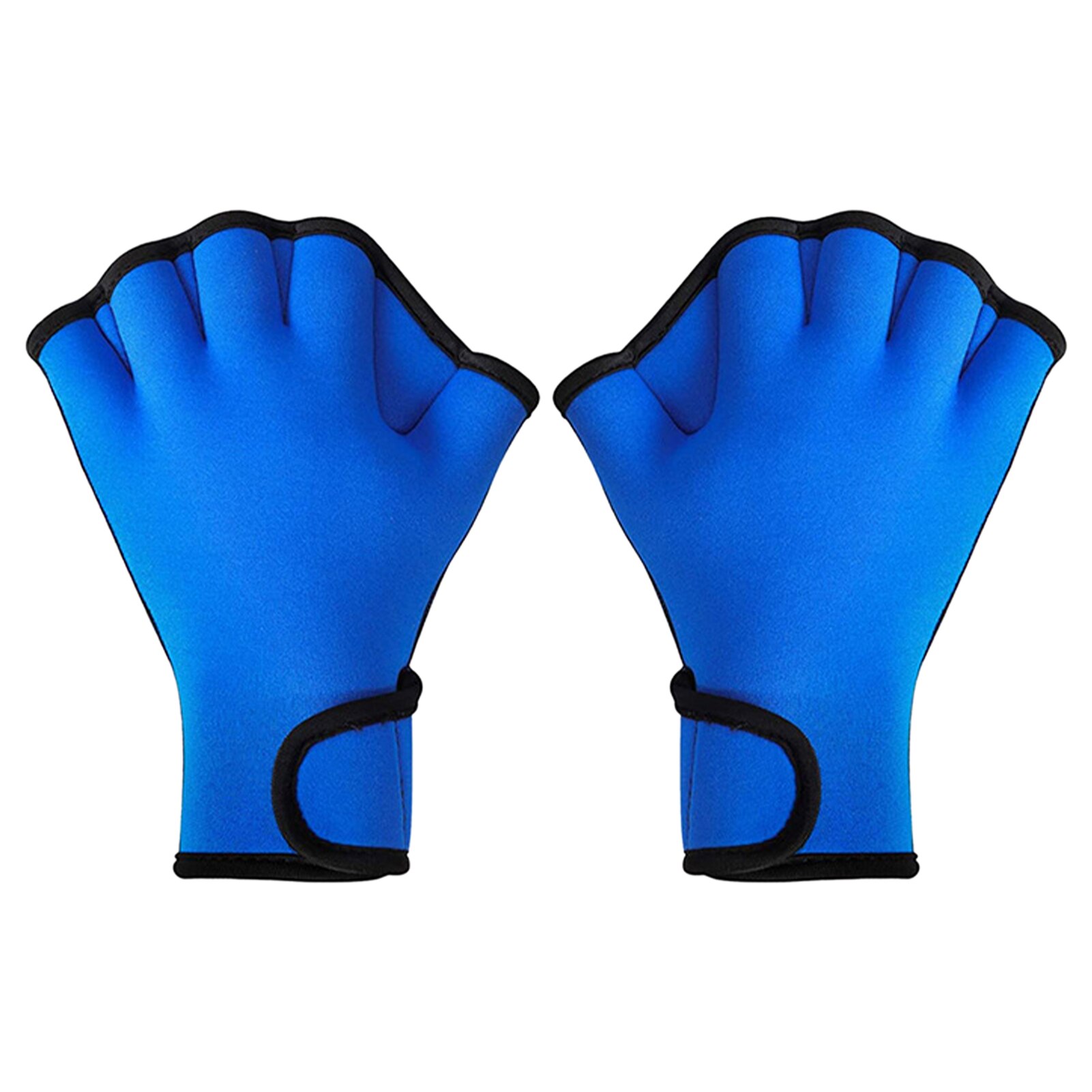 1pair Sports Swimming Training With Wrist Strap Diving Webbed Water Resistance Aquatic Gloves Fitness Hand Paddles Kids Adults
