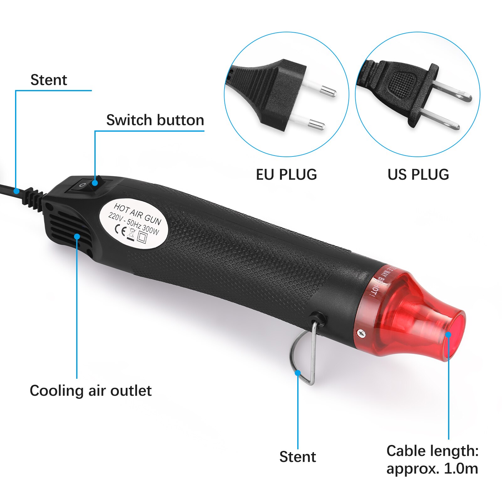 DIY Air Machine DIY Using Heat Machine with Supporting Bracket Electric Air Power Tool Shrink Plastics DIY Tools