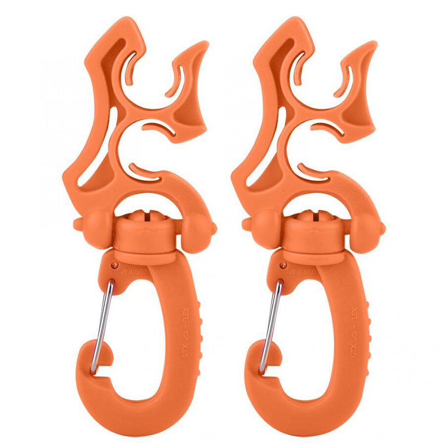 Regolatore Doppio BCD Supporto Del Tubo Flessibile con Clip di Fibbia Gancio Doppio BCD Clip Regolatore Fermo Fibbia per le Immersioni subacquee Lo Snorkeling: 2pcs Orange