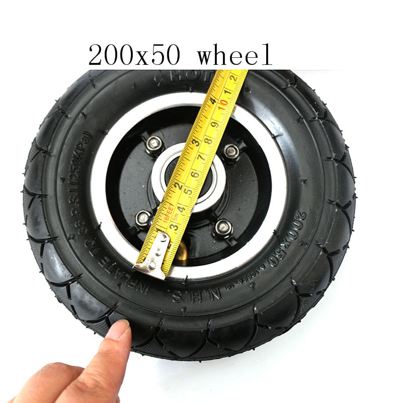 200x50 Hoto Electric Scooter Tyre With Wheel Hub 8" Scooter Tyre Inflation Electric Vehicle Aluminium Alloy Wheel Pneumatic Tire