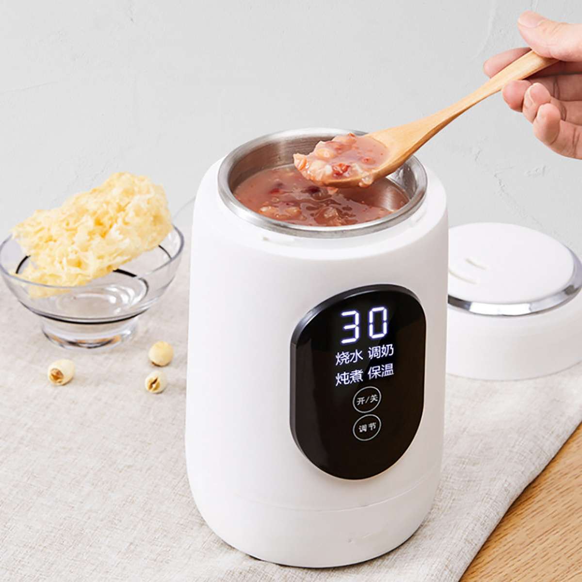 700ML 600W rapide bouilloire à eau bouillante voyage en plein air Mini bouilloire électrique multifonctionnel Insulable théière température ajustée