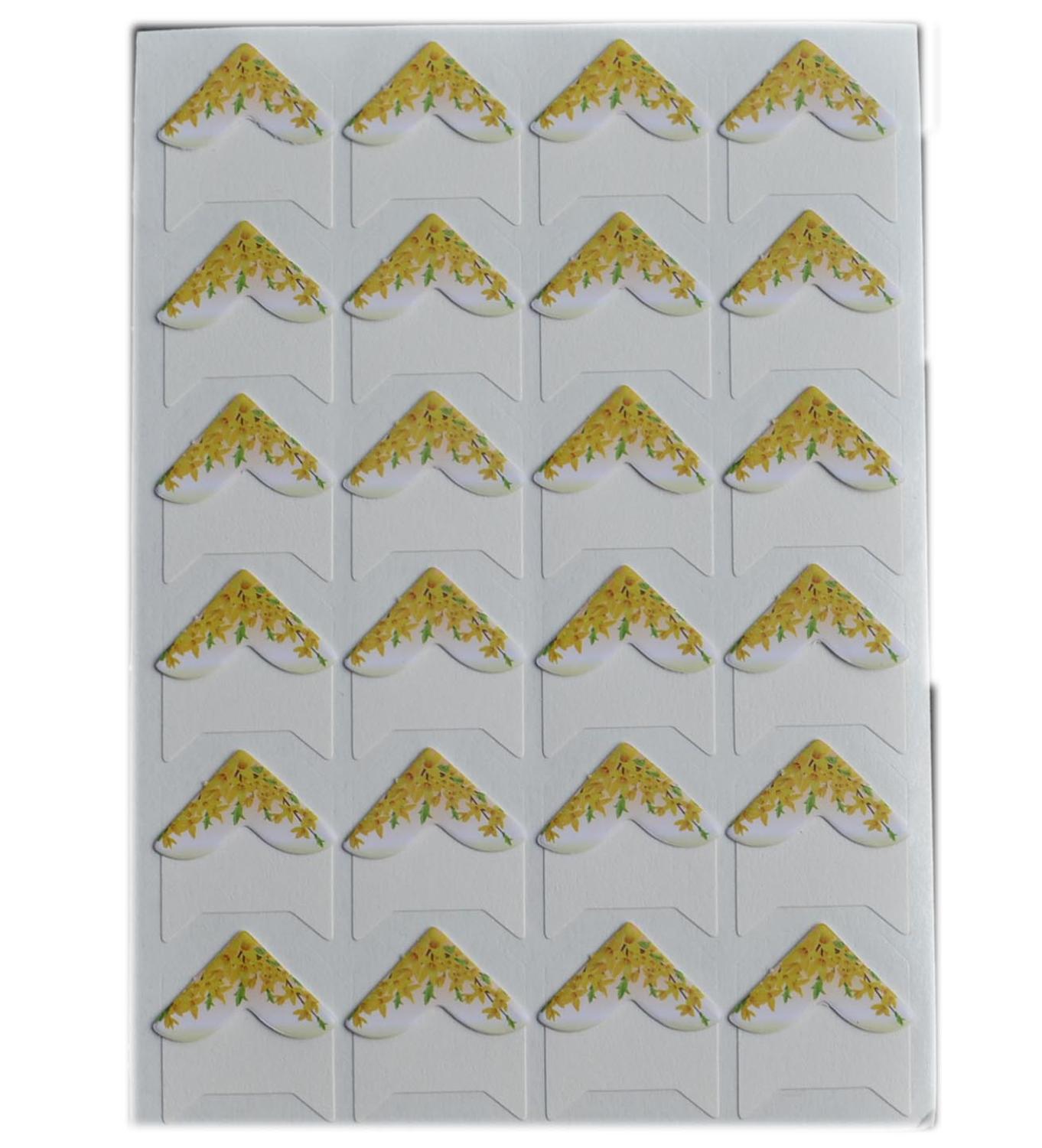 DIY Photo Album Scrapbooking Love Flower seriers Photo Corner Sticker Diy Handmade scrapbook Decoration 24pcs/sheet: B Style