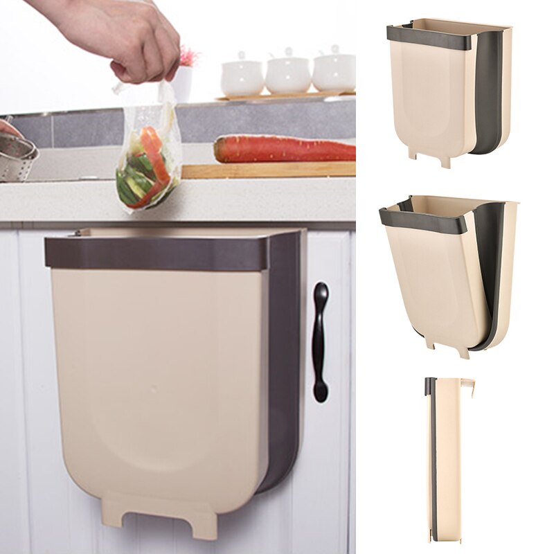Hangende afvalbak aan de muur gemonteerde opvouwbare keukenkastdeur hangende afvalbak poubelle de cuisine voor keuken slaapkamer toilet